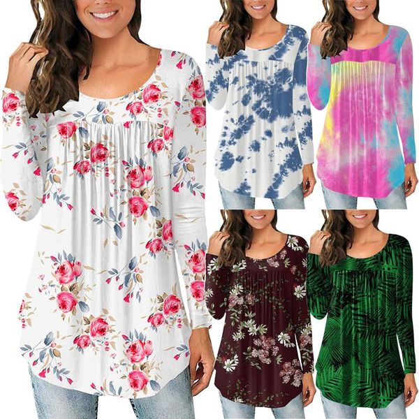 women's blouses & shirts women floral printed blouse plus size tunic fashion o-neck casual spring shirt clothing mujer, White
women's blouses & shirts women floral printed blouse plus size tunic fashion o-neck casual spring shirt clothing mujer, White