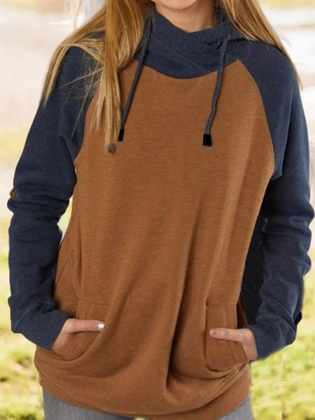women's hoodies & sweatshirts 2021 women spring autumn color matching loose pocket o-neck long sleeve clothing oversize itself hoody, Black
women's hoodies & sweatshirts 2021 women spring autumn color matching loose pocket o-neck long sleeve clothing oversize itself hoody, Black