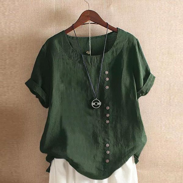 plus size t-shirt summer retro solid color large casual loose cotton and linen short sleeve pullover round neck t shirt for women, Black
plus size t-shirt summer retro solid color large casual loose cotton and linen short sleeve pullover round neck t shirt for women, Black