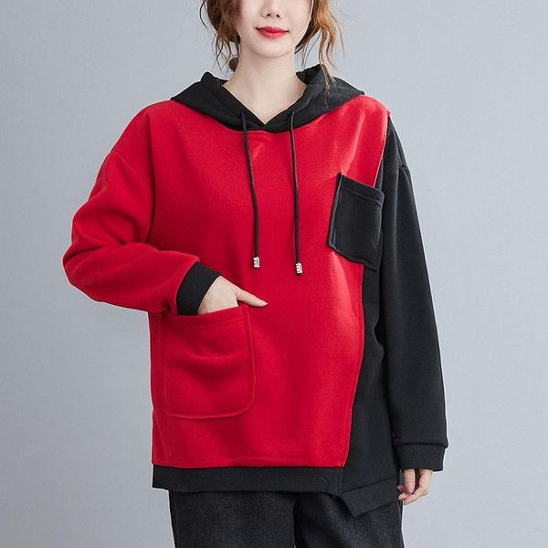 women's hoodies & sweatshirts women thick cotton casual 2021 autumn winter simple style patchwork color loose female hooded pullovers s, Black
women's hoodies & sweatshirts women thick cotton casual 2021 autumn winter simple style patchwork color loose female hooded pullovers s, Black