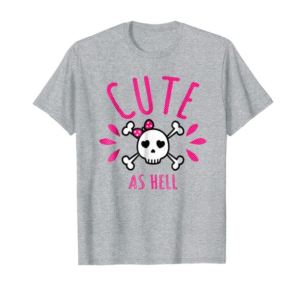 cute as hell skull crossbones t shirt pink polka dots quote, White;black
cute as hell skull crossbones t shirt pink polka dots quote, White;black