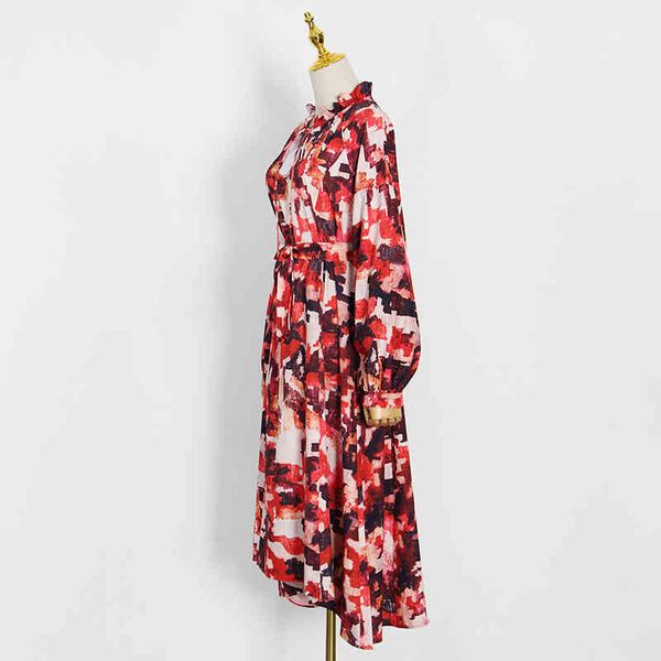 dresses vintage hit color for women stand collar long sleeve high waist print midi spring es female fashion, Black;gray
dresses vintage hit color for women stand collar long sleeve high waist print midi spring es female fashion, Black;gray