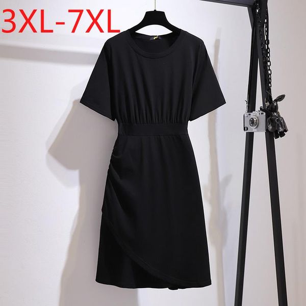 plus size dresses 3xl 4xl 5xl 6xl 7xl fit weight 65-150kg summer t-shirt dress for women large short sleeve slim cotton mini black 
plus size dresses 3xl 4xl 5xl 6xl 7xl fit weight 65-150kg summer t-shirt dress for women large short sleeve slim cotton mini black