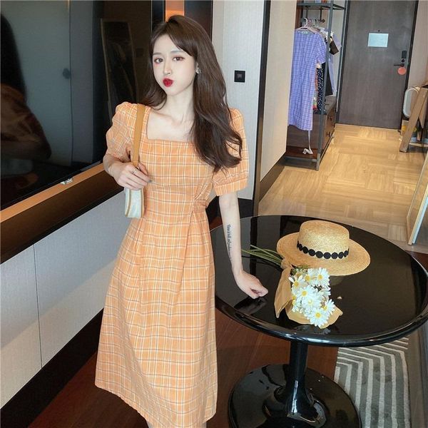 casual dresses women's dress summer 2021 fashion korean version harajuku preppy style elegant female square collar long clothes, Black;gray
casual dresses women's dress summer 2021 fashion korean version harajuku preppy style elegant female square collar long clothes, Black;gray