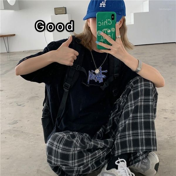 women's pants & capris 4xl plaid women casual loose wide leg trousers ins retro teens straight hip-hop streetwear, Black;white
women's pants & capris 4xl plaid women casual loose wide leg trousers ins retro teens straight hip-hop streetwear, Black;white