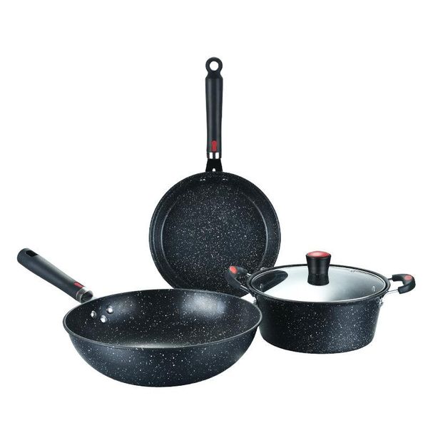 pans don't pick the stove, maifan stone gift box, cookware set, three-piece combination pot
pans don't pick the stove, maifan stone gift box, cookware set, three-piece combination pot