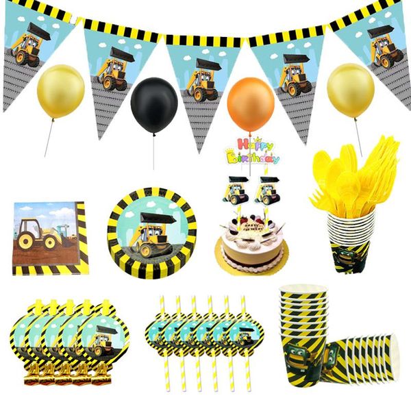 disposable dinnerware excavator vehicletheme tableware paper cup plates napkins truck vehicle kids party decorations supplies
disposable dinnerware excavator vehicletheme tableware paper cup plates napkins truck vehicle kids party decorations supplies