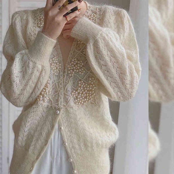 women's sweaters qoerlin pearl inlaid cardigan mohair woman's nightgown fall fancy soft apricot loose hollow out sweater jacket 3u, White;black
women's sweaters qoerlin pearl inlaid cardigan mohair woman's nightgown fall fancy soft apricot loose hollow out sweater jacket 3u, White;black