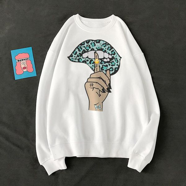 women's hoodies & sweatshirts harajuku shut up lips women hoodie streetwear leopard funny graphic sweatshirt vogue casual long sleeve o, Black
women's hoodies & sweatshirts harajuku shut up lips women hoodie streetwear leopard funny graphic sweatshirt vogue casual long sleeve o, Black