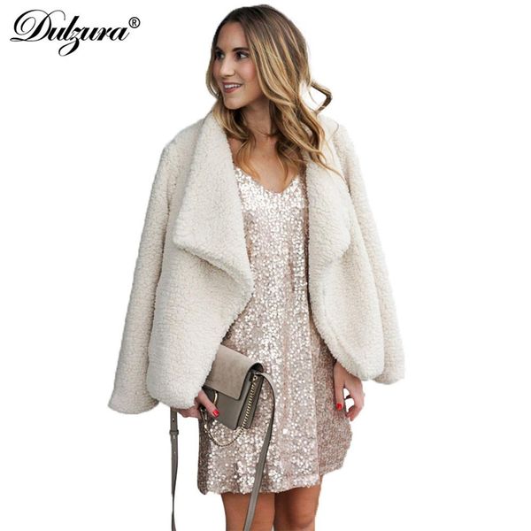 dulzura 2021 autumn winter women coats jacket lamb wool teddy cardigan faux fur streetwear outwear oversize warm clothes, Black;white
dulzura 2021 autumn winter women coats jacket lamb wool teddy cardigan faux fur streetwear outwear oversize warm clothes, Black;white
