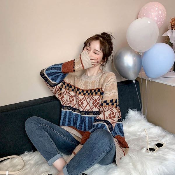 men's sweaters female retro-literary sweater all-match nightgown autumn and winter lazy korean wind style loose exterior knitted jacket, White;black
men's sweaters female retro-literary sweater all-match nightgown autumn and winter lazy korean wind style loose exterior knitted jacket, White;black