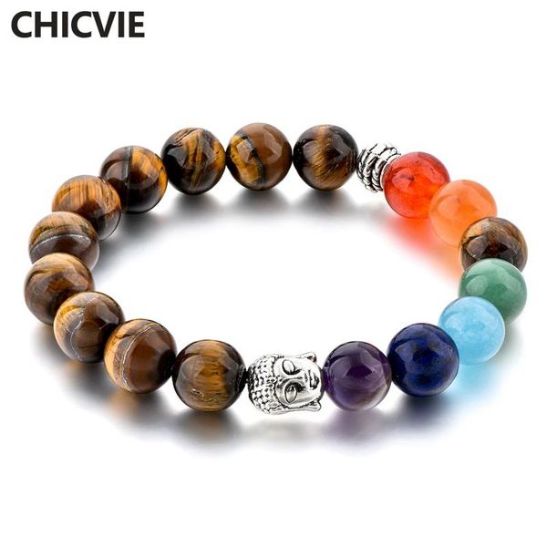 charm bracelets chicvie handmade buddha head tiger eye bracelet & bangles charms for women chakra jewelry beads retro femme sbr190030, Golden;silver
charm bracelets chicvie handmade buddha head tiger eye bracelet & bangles charms for women chakra jewelry beads retro femme sbr190030, Golden;silver