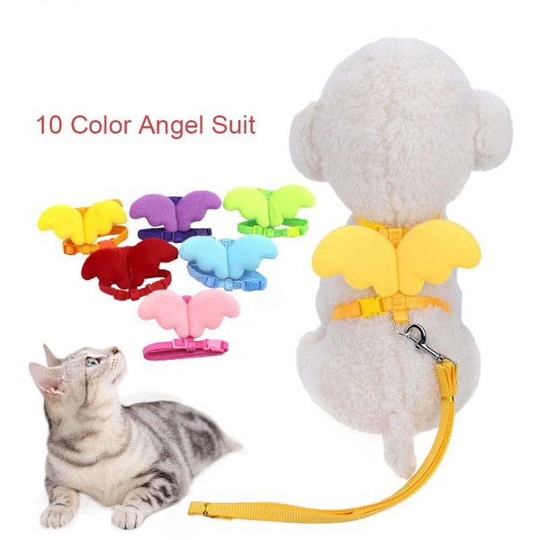 cat collars & leads cute angel pet harness and leash set for small dogs kitten 10 color leashes adjuestable accessories
cat collars & leads cute angel pet harness and leash set for small dogs kitten 10 color leashes adjuestable accessories