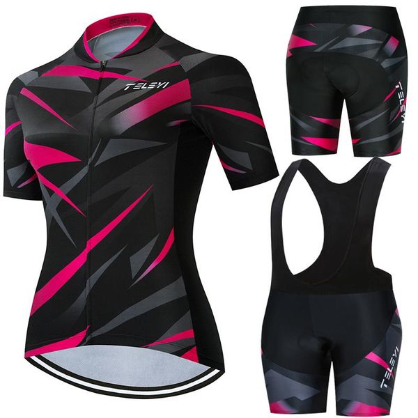 racing sets 2021 teleyi bicycle clothing women summer short sleeve suit cycling jersey triathlon mtb road quick dry breathable bike shirt, Black;blue
racing sets 2021 teleyi bicycle clothing women summer short sleeve suit cycling jersey triathlon mtb road quick dry breathable bike shirt, Black;blue
