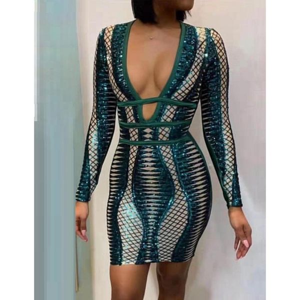casual dresses 2021 fashion women autumn winter long sleeve snake dress deep v neck slim sequin celebrity party vestidos, Black;gray
casual dresses 2021 fashion women autumn winter long sleeve snake dress deep v neck slim sequin celebrity party vestidos, Black;gray