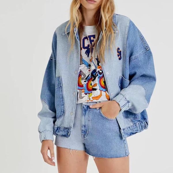 women's jackets 2021 autumn denim women fashion loose lapel long sleeve patch pockets jacket chic button woman casual clothing, Black;brown
women's jackets 2021 autumn denim women fashion loose lapel long sleeve patch pockets jacket chic button woman casual clothing, Black;brown