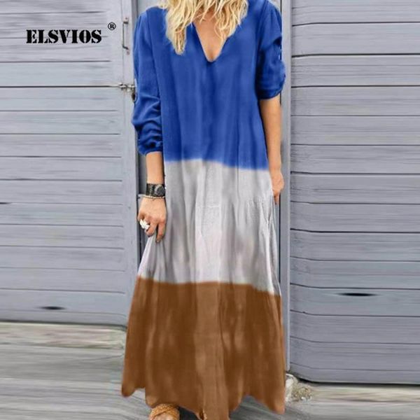 casual dresses elsvios women autumn v-neck patchwork dress elegant gradient color loose long sleeve lady party vestidos, Black;gray
casual dresses elsvios women autumn v-neck patchwork dress elegant gradient color loose long sleeve lady party vestidos, Black;gray