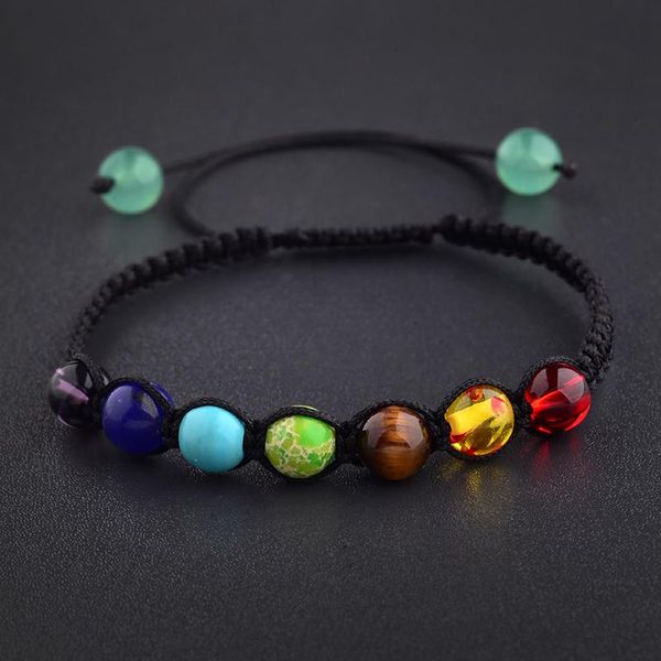 beaded, strands ethnic style 7 chakra colorful beads bracelets for women adjustable reiki rope chain prayer female pulseras abk020, Black
beaded, strands ethnic style 7 chakra colorful beads bracelets for women adjustable reiki rope chain prayer female pulseras abk020, Black