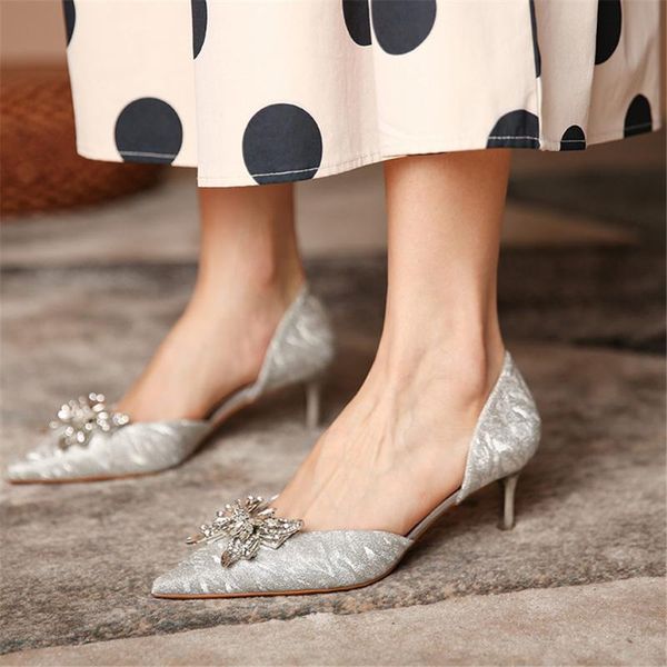 brand 2021 elegant crystals pointed toe med heels bridal wedding party women pumps lady shoes dress, Black
brand 2021 elegant crystals pointed toe med heels bridal wedding party women pumps lady shoes dress, Black