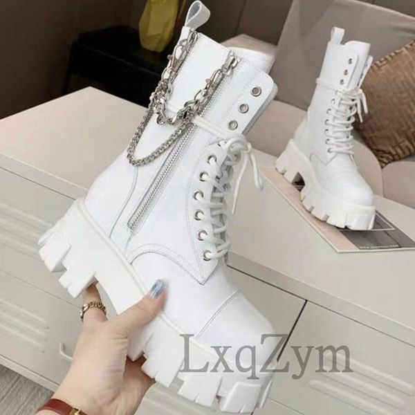 boots sliver metal chain punk for women round toe lace up side zip ankle shoes mid heel luxury runway boats, Black
boots sliver metal chain punk for women round toe lace up side zip ankle shoes mid heel luxury runway boats, Black