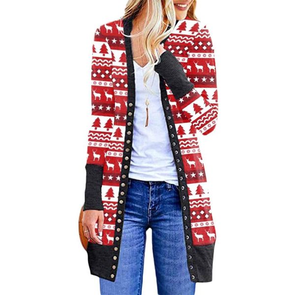 women's knits & tees 2021 christmas printing cardigan fashion clothing ladies long sleeved cardigans sweater, White
women's knits & tees 2021 christmas printing cardigan fashion clothing ladies long sleeved cardigans sweater, White