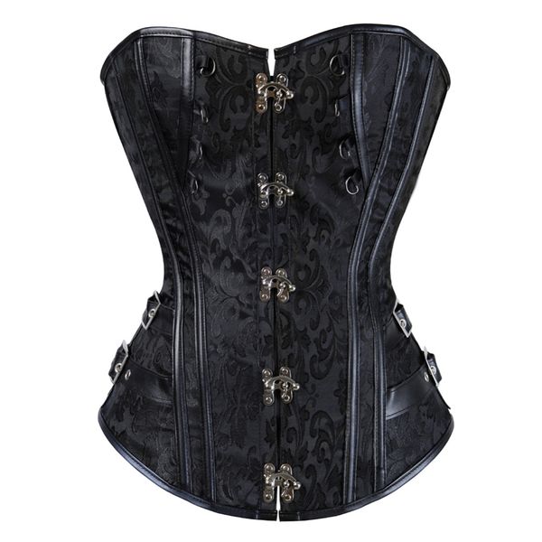 gothic steampunk corset black jacquard spiral steel boned lingerie clubwear waist trainer bustier plus size s-6xl, Black;white
gothic steampunk corset black jacquard spiral steel boned lingerie clubwear waist trainer bustier plus size s-6xl, Black;white