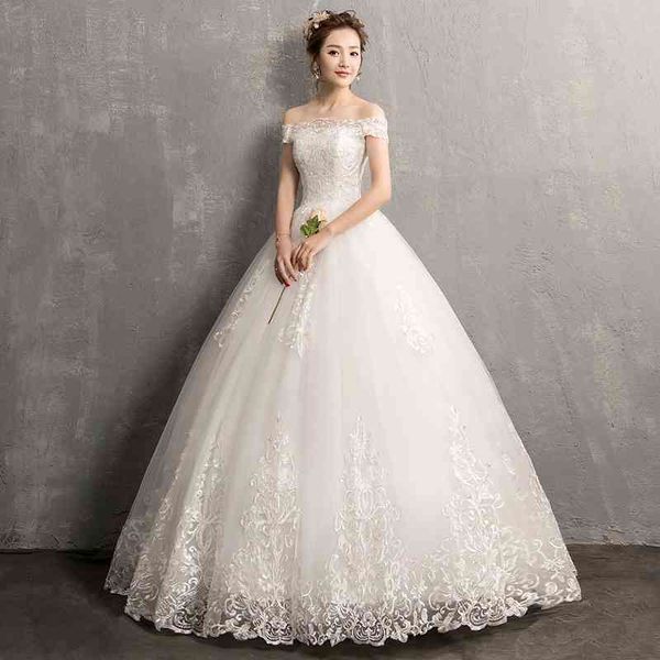 aomori 2021 to shoulder bridal korean dream thin simple pregnant women's wedding dress, White;black
aomori 2021 to shoulder bridal korean dream thin simple pregnant women's wedding dress, White;black