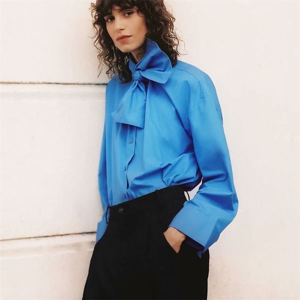 women summer solid loose blouses shirts long sleeve bow tie chiffon vintage female elegant tunic clothes blusas 210513, White
women summer solid loose blouses shirts long sleeve bow tie chiffon vintage female elegant tunic clothes blusas 210513, White