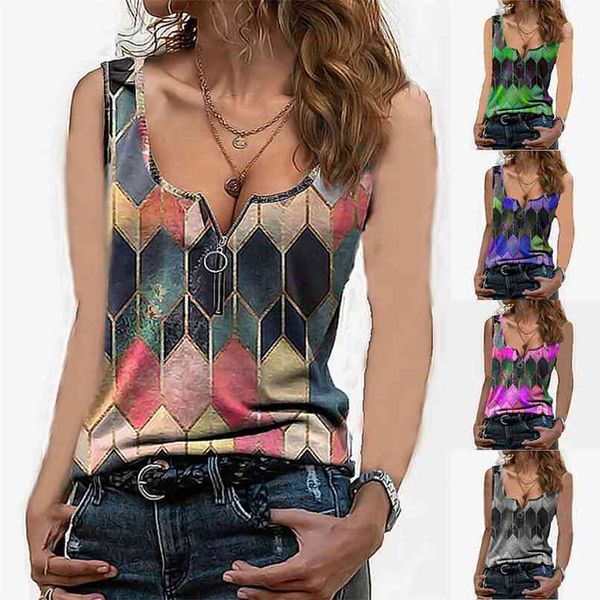 vest women summer sleeveless fashion ladies geometric print pull round neck chain t shirt blusas femininas 210705, White
vest women summer sleeveless fashion ladies geometric print pull round neck chain t shirt blusas femininas 210705, White