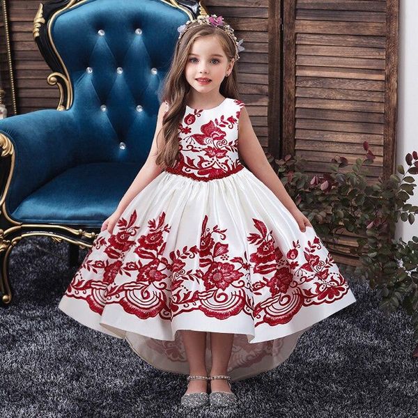 girl's dresses 2021 teen bridesmaid embroidery flower tailing princess dress kids clothes children's girl party wedding costume, Red;yellow
girl's dresses 2021 teen bridesmaid embroidery flower tailing princess dress kids clothes children's girl party wedding costume, Red;yellow
