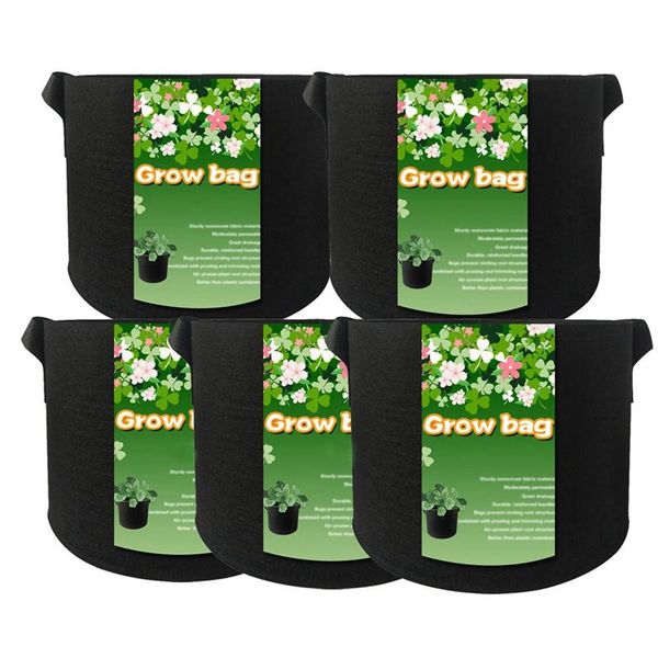 5pcs/set 20 gallon heavy duty thickened fabric pots grow bags container nursery flowerpot transplant plant bag with handles planters
5pcs/set 20 gallon heavy duty thickened fabric pots grow bags container nursery flowerpot transplant plant bag with handles planters