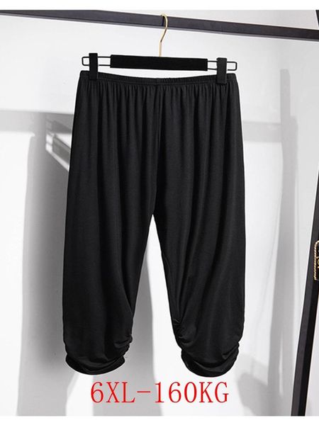 large size cropped leggings 2xl-6xl summer fashion women's high waist elastic casual loose solid color, Black
large size cropped leggings 2xl-6xl summer fashion women's high waist elastic casual loose solid color, Black