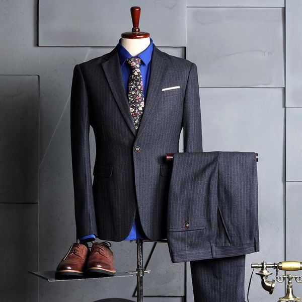 men's suits & blazers oimg suit three-piece korean casual small youth striped business wedding dress, White;black
men's suits & blazers oimg suit three-piece korean casual small youth striped business wedding dress, White;black