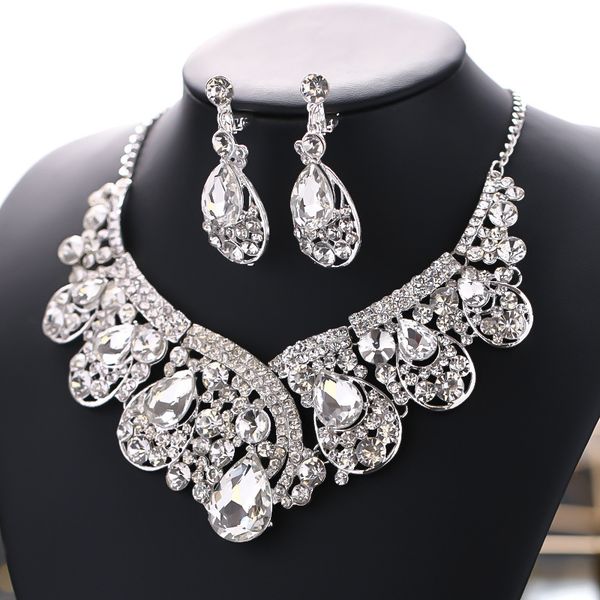 jewelry set korean bridal jewelry two piece performance party dress wedding yarn with necklace earrings accessories, Slivery;golden
jewelry set korean bridal jewelry two piece performance party dress wedding yarn with necklace earrings accessories, Slivery;golden