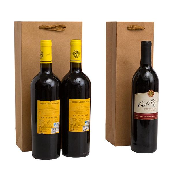 gift wrap kraft paper red wine hand bag drinks packing storage single/double bottle packaging bags
gift wrap kraft paper red wine hand bag drinks packing storage single/double bottle packaging bags