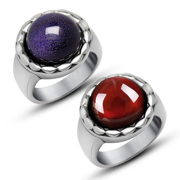 retro fashion jewelry couple shiny blue sand stone red garnet titanium steel ring wedding rings, Slivery;golden
retro fashion jewelry couple shiny blue sand stone red garnet titanium steel ring wedding rings, Slivery;golden