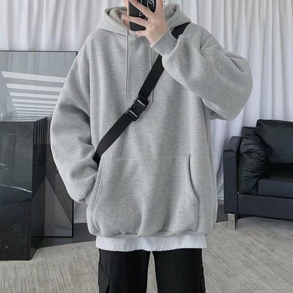 new thickened sweaters for autumn and winter 2021 couples solid color hoodie loose coat sweatshirt oversized pullover, Black
new thickened sweaters for autumn and winter 2021 couples solid color hoodie loose coat sweatshirt oversized pullover, Black