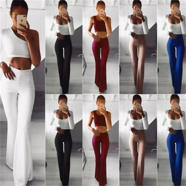 women's pants & capris autumn women long solid color bell-bottom elastic band bottoms casual slim high waist wild fashion pull-on, Black;white
women's pants & capris autumn women long solid color bell-bottom elastic band bottoms casual slim high waist wild fashion pull-on, Black;white