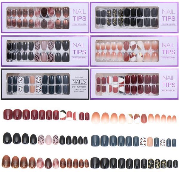 30pcs false nails with design nail art tips glitter leopard pattern women's fashion wearable full cover fake manicure tool1, Red;gold
30pcs false nails with design nail art tips glitter leopard pattern women's fashion wearable full cover fake manicure tool1, Red;gold