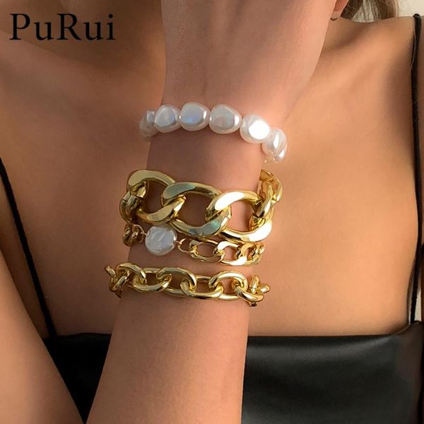 link, chain 4pcs/set bohemian baroque irregural pearl bracelets for women aluminum chunky set charm bracelet bangles jewelry, Black
link, chain 4pcs/set bohemian baroque irregural pearl bracelets for women aluminum chunky set charm bracelet bangles jewelry, Black