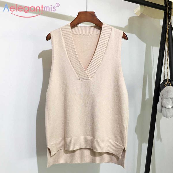 aelegantmis women oversized knitted vest sweater v neck sleeveless loose waistcoat chic spring knitting jumpers coats black 210607, Black;white
aelegantmis women oversized knitted vest sweater v neck sleeveless loose waistcoat chic spring knitting jumpers coats black 210607, Black;white
