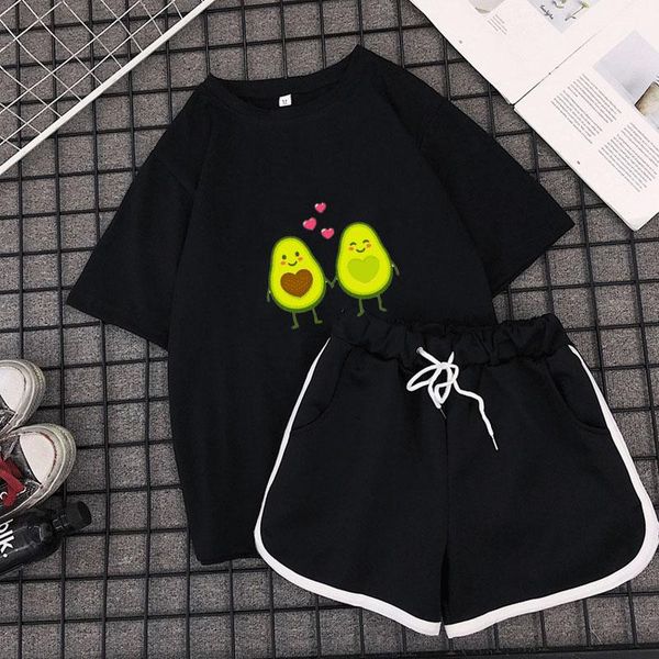 kawaii cute cartoon print t shirt and black shorts jogger tracksuit summer casual two piec set woman women's tracksuits, Gray
kawaii cute cartoon print t shirt and black shorts jogger tracksuit summer casual two piec set woman women's tracksuits, Gray