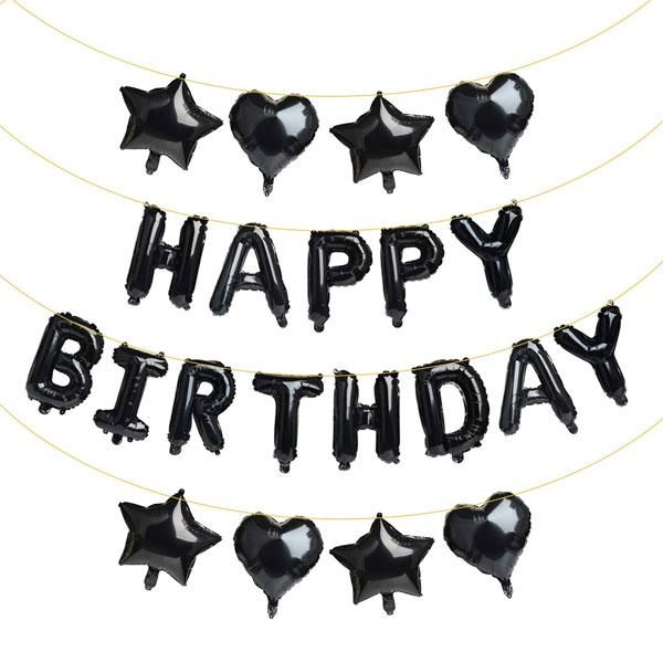 party decoration happy birthday aluminum black foil letters balloons 16 inch banner decorations supplier
party decoration happy birthday aluminum black foil letters balloons 16 inch banner decorations supplier