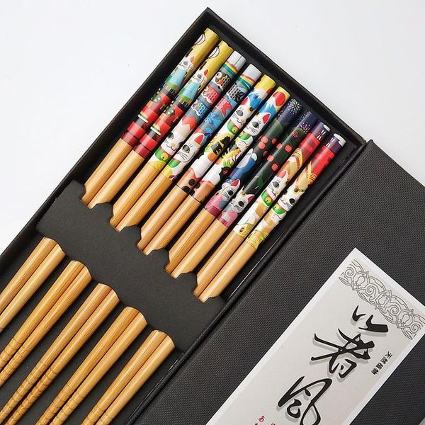 chopsticks arrival 5pairs cute lucky cat japanese carbonized bamboo family set reusable tableware gift box
chopsticks arrival 5pairs cute lucky cat japanese carbonized bamboo family set reusable tableware gift box