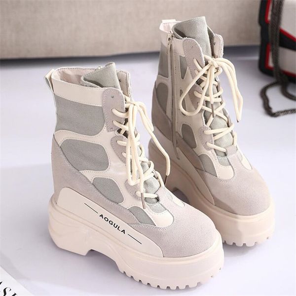 spring high platform boots 10cm high heel women thick sole shoes leather wedge sneakers waterproof breathable casual shoes new
spring high platform boots 10cm high heel women thick sole shoes leather wedge sneakers waterproof breathable casual shoes new