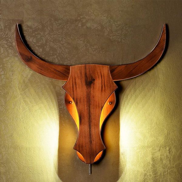 wall lamp modern loft vintage wood cow animal style lamps led sconce lights for living room bedroom bathroom bar decor lighting 
wall lamp modern loft vintage wood cow animal style lamps led sconce lights for living room bedroom bathroom bar decor lighting
