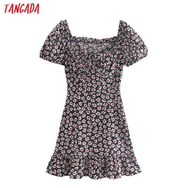 tangada summer women flowers print short dress puff short sleeve ladies mini dress vestidos 4n76 210609, Black;gray
tangada summer women flowers print short dress puff short sleeve ladies mini dress vestidos 4n76 210609, Black;gray
