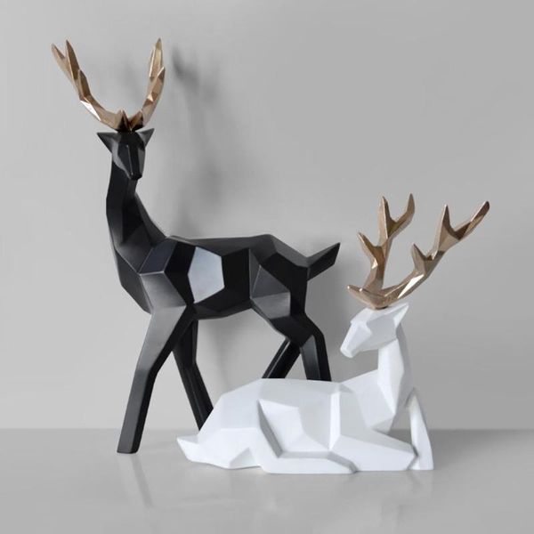 decorative objects & figurines 2pcs geometric couple deer statue elk sculpture figurine home living room holiday decor
decorative objects & figurines 2pcs geometric couple deer statue elk sculpture figurine home living room holiday decor