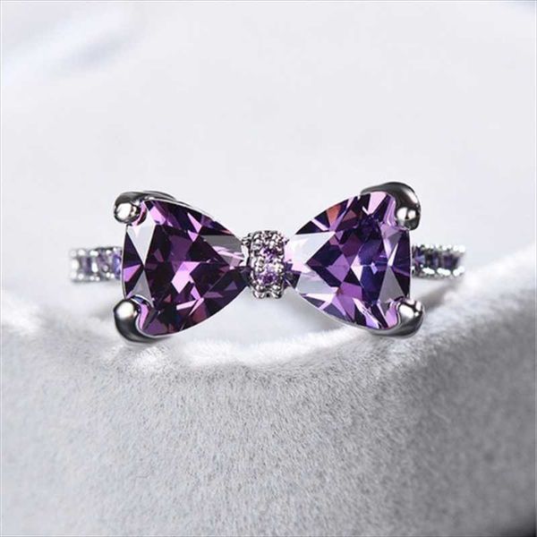 wedding rings fashion ladies ring bow purple cubic zirconia elegant engagement bridal jewelry wholesale, Slivery;golden
wedding rings fashion ladies ring bow purple cubic zirconia elegant engagement bridal jewelry wholesale, Slivery;golden