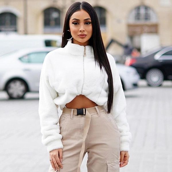 women's jackets soft faux fur short coat women warm turtleneck zipper jacket solid casual fashion high street winter clothing, Black;brown
women's jackets soft faux fur short coat women warm turtleneck zipper jacket solid casual fashion high street winter clothing, Black;brown